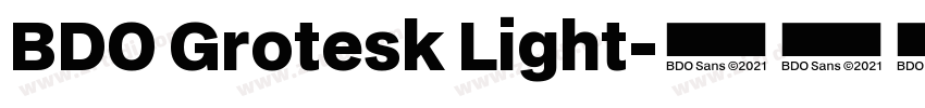 BDO Grotesk Light字体转换